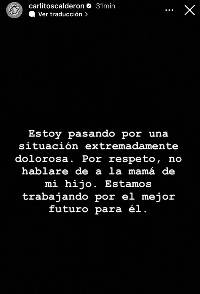 Carlos Calderón habla de la demanda a su ex