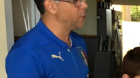 Raúl González junto a su familia