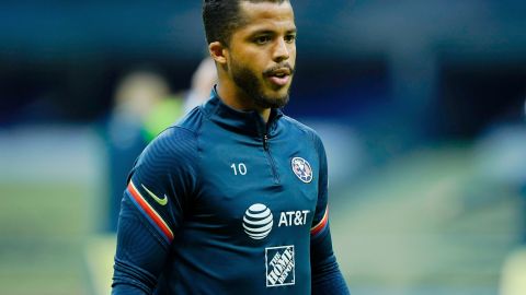 Giovani dos Santos en su última experiencia con el América (2021).