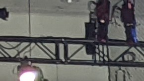 Fans del béisbol con diferentes mascotas. (Jacqueline García/La Opinión)