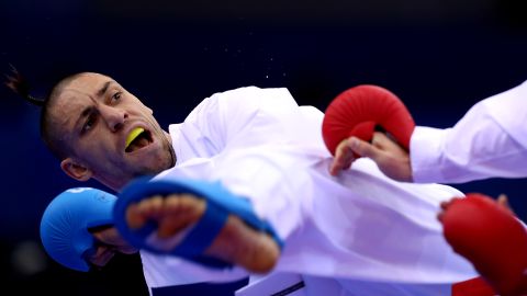 Stanislav Horuna defiende a su país de la invasión rusa y suma otro triunfo internacional en su carrera como karateca.