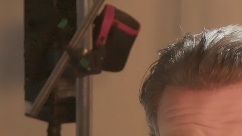 Carlos Ponce y Karina Banda en el set de 'Living La Vida Prime'