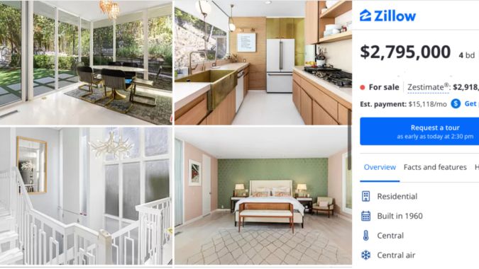La antigua casa de la hija de Walt Disney es sencilla, pero muy acogedora (Zillow)