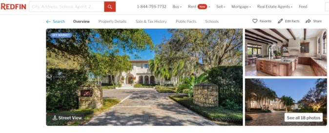 Así luce la segunda mansión que compró la mamá de Jeff Bezos (REDFIN)