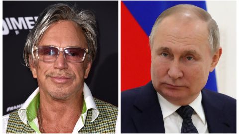 Mickey Rourke y Vladimir Putin