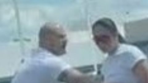 Imágenes del video que captó el incidente.