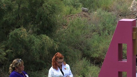 Memorial dedicado a víctimas de feminicidio