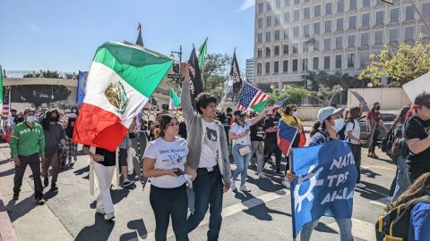 Foto de archivo de mexicanos en el exterior.