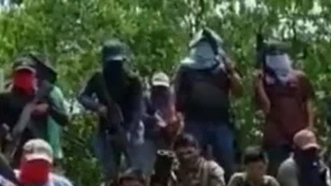 Miembros del CJNG en Oaxaca