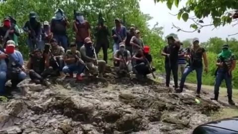 Miembros del CJNG en Oaxaca
