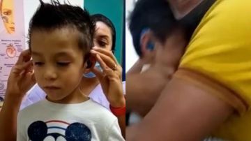 Niño llora tras escuchar por primera vez con aparatos auditivos (VIDEO)