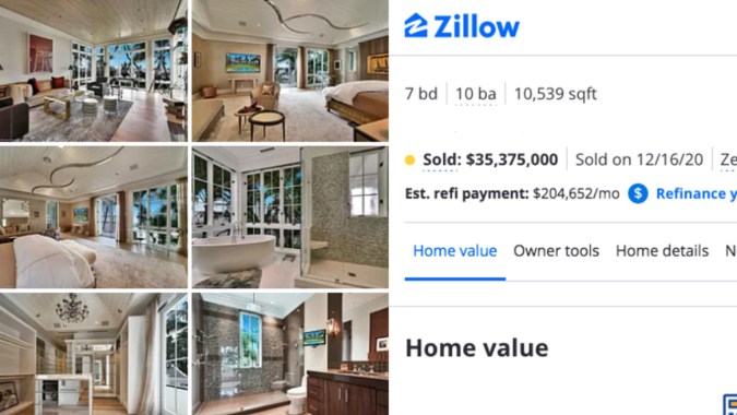 Así luce por dentro la emblemática mansión de Sylvester Stallone en Florida (Zillow)