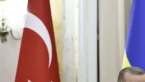Erdogan, Zelensky y Guterres en la ciudad ucraniana de Leópolis (Lviv en ucraniano).