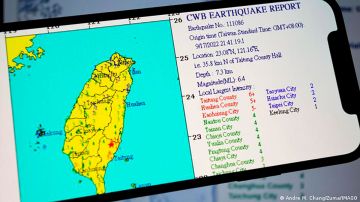 Réplicas sacuden Taiwán tras fuerte terremoto