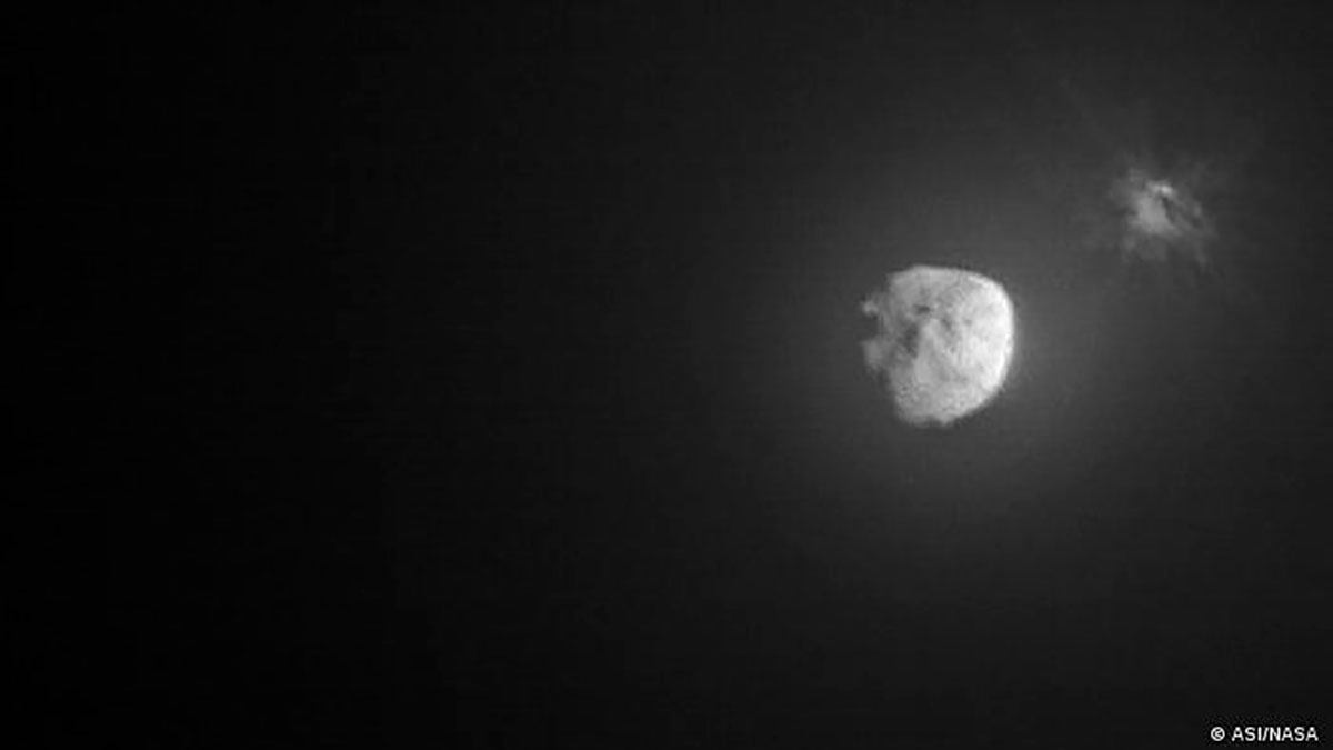 Publican las primeras imágenes de la colisión del DART contra el asteroide Dimorphos