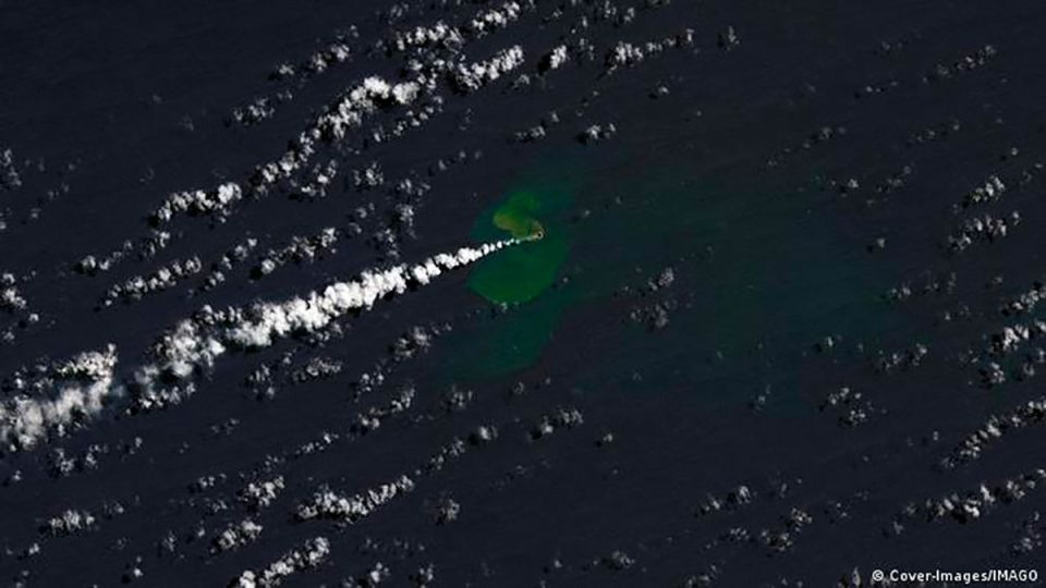 A new island has just been born in the Pacific after the eruption of an underwater volcano