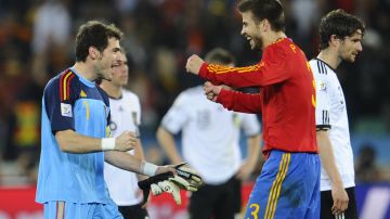 Casillas y Piqué ganaron juntos la Copa del Mundo en Sudáfrica 2010.