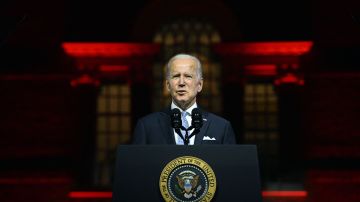 El presidente Joe Biden habla sobre el alma de la nación, en el Parque Histórico Nacional de la Independencia en Filadelfia.