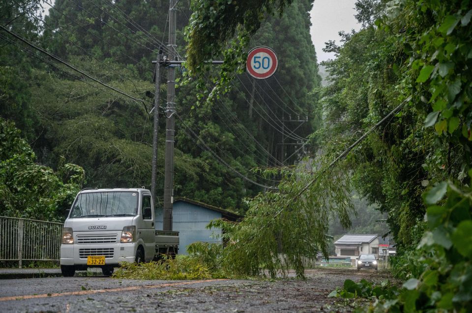 Typhoon Nanmadol leaves record rainfall and 300,000 homes without power in Japan