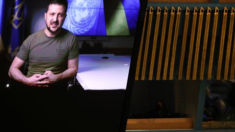 El presidente ucraniano Volodimir Zelensky ofreció un discurso ante la ONU la semana pasada.