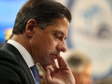 MIAMI, FL - MARCH 01: Miami-Dade Schools Superintendent Alberto Carvalho is seen during a school board meeting where he announced that he will turn down a job offer to become head of the New York City schools on March 1, 2018 in Miami, Florida. Mr. Carvalho made the announcement to not become New York City's schools chancellor during an emergency School Board meeting that had been called to discuss the news of the job offer. (Photo by Joe Raedle/Getty Images)