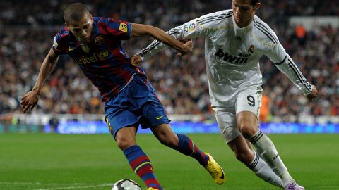 Dani Alves y Cristiano Ronaldo