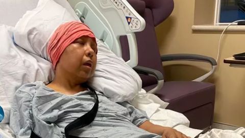 Leticia Muñoz cuando estuvo internada en el hospital hace unas semanas. (Suministrada)