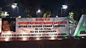 Narcomantas en Michoacán
