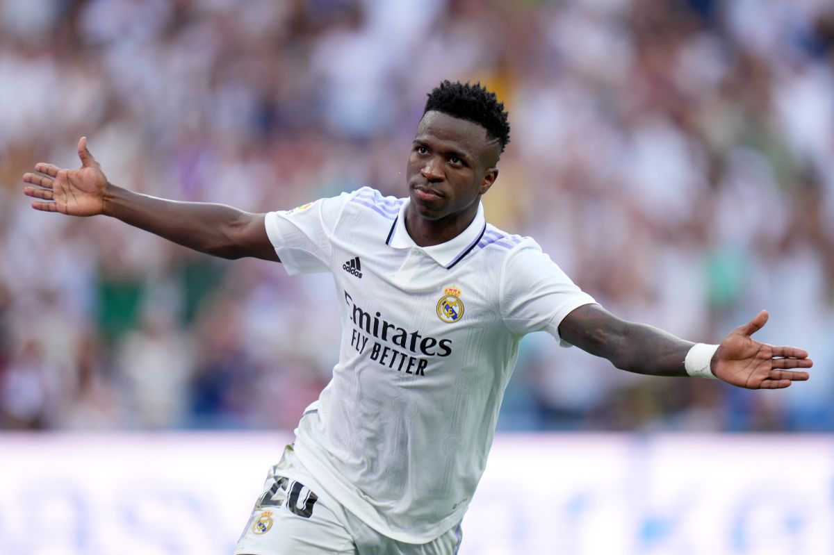 Vinicius Jr. celebra un gol contra el Mallorca.