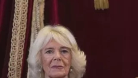 El rey Carlos III y Camila, la reina consorte, durante la ceremonia de proclamación en el Palacio de St. James.