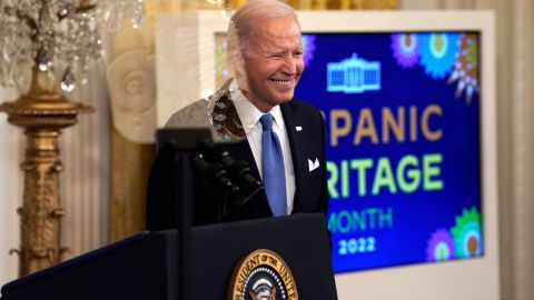 El presidente Joe Biden en el acto de celebración del Mes de la Herencia Hispana en la Casa Blanca,