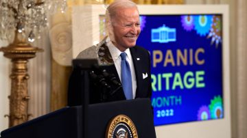 El presidente Joe Biden en el acto de celebración del Mes de la Herencia Hispana en la Casa Blanca,
