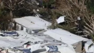 Así quedó una zona de casas en la ciudad de Fort Myers.