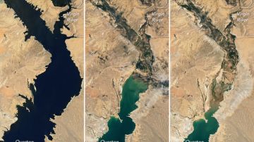Evolución de los efectos de la sequía en el Lago Mead