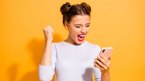 Mujer con suerte