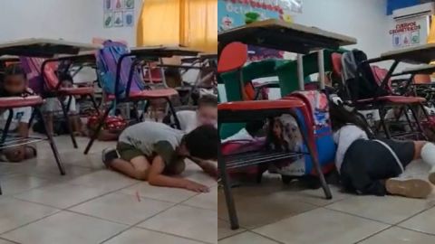 Balacera cerca de escuela