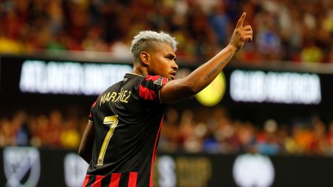 El delantero venezolano Josef Martínez celebrando un gol ante Club Ameríca.