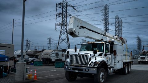 ONTARIO, CALIFORNIA - JUNE 5: The sequestered worker site at the Mira Loma grid management system for South California Edison on June 5, 2020 in Ontario, California. Edison has had sequestered strategic workers living in RVs on site at its most important locations. These workers have not been able to see family or leave the site. Some of these workers have been onsite for as long as 56 days, the others are part of a new shift who are on site for two weeks so far. The continuity of power with outages is the mission of these workers in response to the COVID-19 threat. (Photo by Brent Stirton/Getty Images)