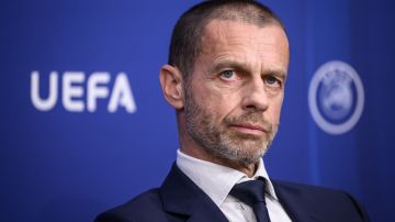 El presidente de la UEFA, Aleksander Ceferin durante una rueda de prensa sobre el Fair Play Financiero.