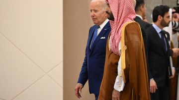 El presidente Joe Biden en su reunión en julio con el príncipe Mohammed bin Salman.