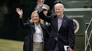 La primera dama Jill Biden y el presidente Joe Biden.