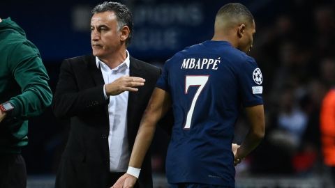 Mbappé marcó el unico tanto de su club ante el Benfica.