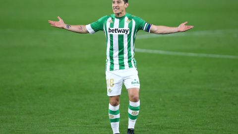 El futbolista mexicano Andrés Guardado durante un partido con el Betis.