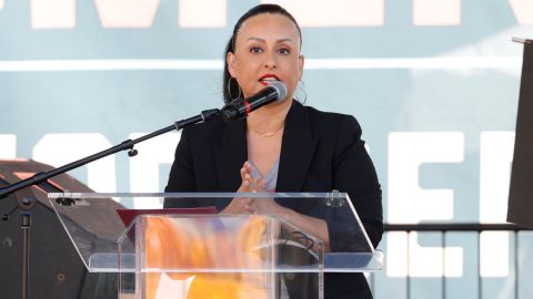 LOS ANGELES, CALIFORNIA - OCTOBER 02: Nury Martinez attends Women's March Action: March 4 Reproductive Rights at Pershing Square on October 02, 2021 in Los Angeles, California. (Photo by Amy Sussman/Getty Images)