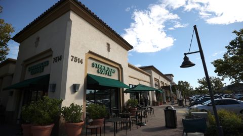 NOVATO, CALIFORNIA - OCTOBER 29: A view of a Starbucks store on October 29, 2021 in Novato, California. Starbucks shares fell 7 percent a day after the coffee chain reported fourth quarter earnings that fell short of analyst expectations. The company also announced plans to raise barista pay by summer of 2022. (Photo by Justin Sullivan/Getty Images)