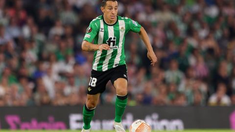 El centrocampista Andrés Guardado durante el último partido de Europa League ante AS Roma.