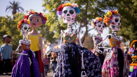 HOLLYWOOD, CALIFORNIA - OCTOBER 29: A view of the atmosphere at the 23rd Annual Dia De Los Muertos at Hollywood Forever on October 29, 2022 in Hollywood, California. (Photo by Emma McIntyre/Getty Images)