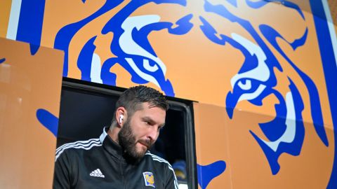 El delantero francés de Tigres UANL, André Pierre Gignac en el partido de vuelta de la Liguilla donde fueron eliminados ante Pachuca.