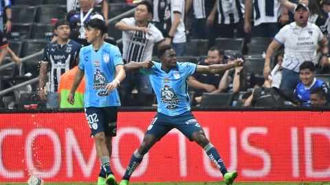 Hurtado en su celebración del gol a su ex equipo.