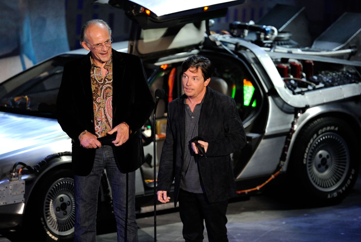 Back to the Future Michael J. Fox moves Christopher Lloyd with an